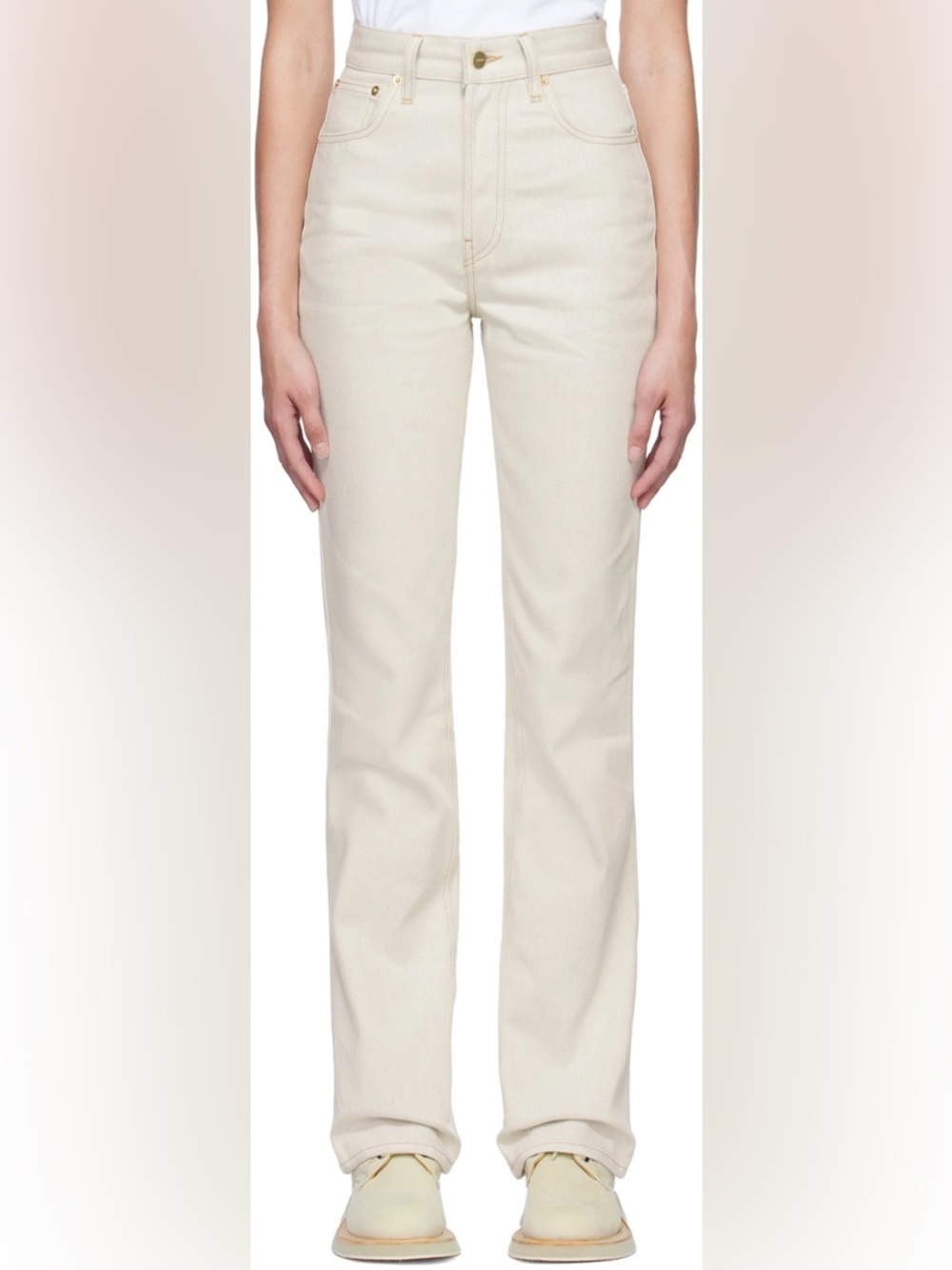 JACQUEMUS
Off-white Le Papier 'le De Nîmes
Yelò' Jeans Size 28 New